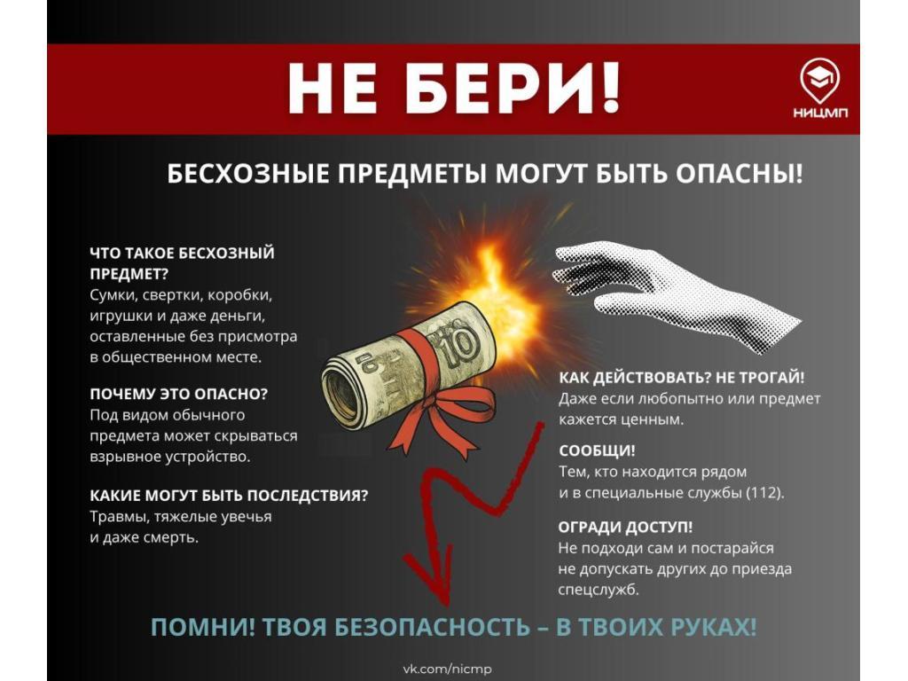 Действия при обнаружении  бесхозных предметов.